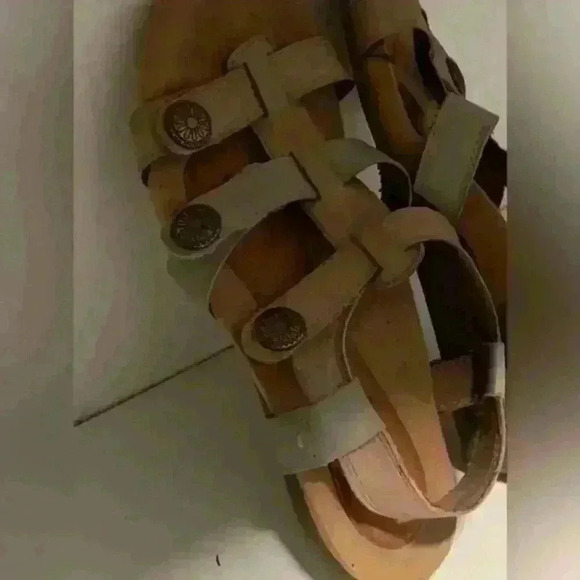 Cobb Hill By New Balance Womens Sz 8 Leather Embellished Wedge Strap Sandals - Picture 2 of 14